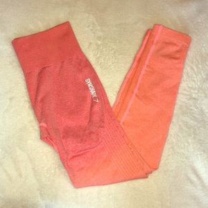 GymShark Ombré Seamless Peach Coral Leggings !